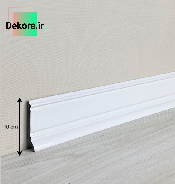 قرنیز 10cm سفید مات پی وی سی
